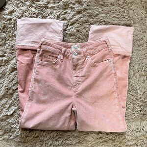 Pilcro The Scotty Cuffed High-Rise Straight-Leg Corduroy Pants